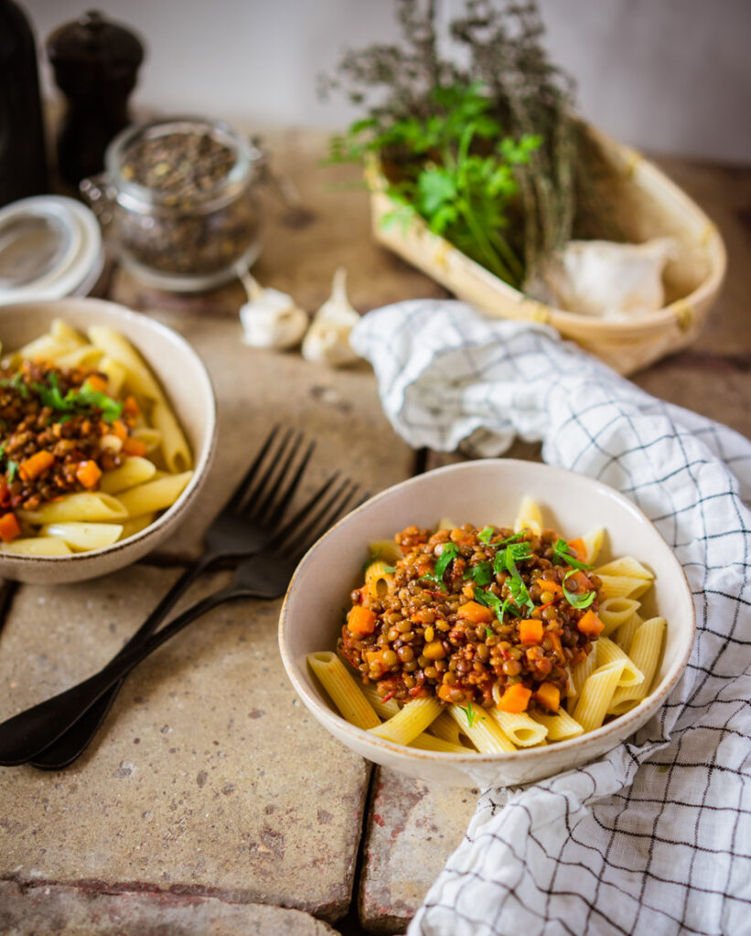 Bolognaise aux lentilles recette végétarienne