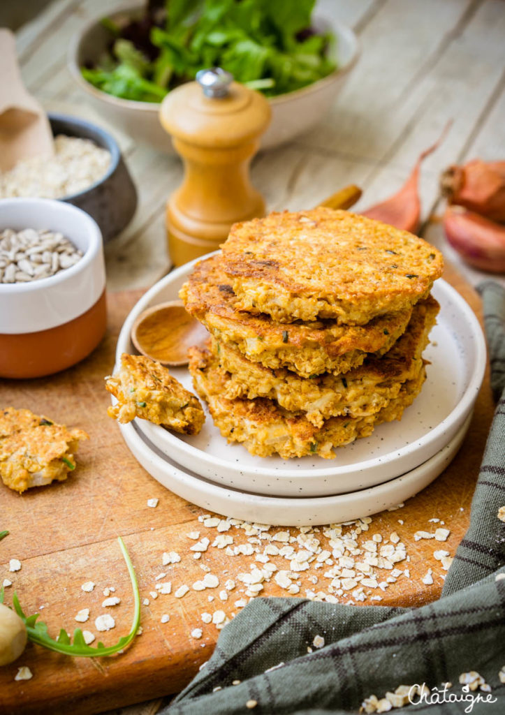 Galettes De Flocons D'avoine Aux Légumes, Végétarienne