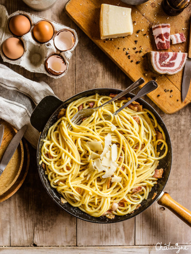 Pâtes carbonara [la vraie recette italienne sans crème !] - Blog de ...